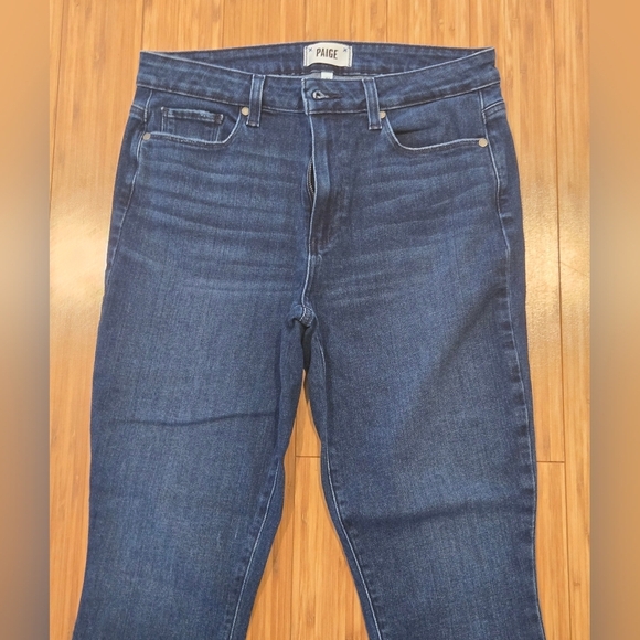 Paige Dark Blue Women's Jeans - Picture 3 of 10